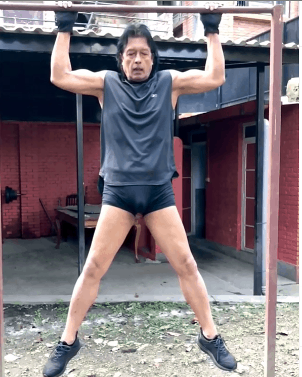 Rajesh Hamal Doing Daily Exercise During Lockdown Rajesh Hamal Doing Daily Exercise During Lockdown