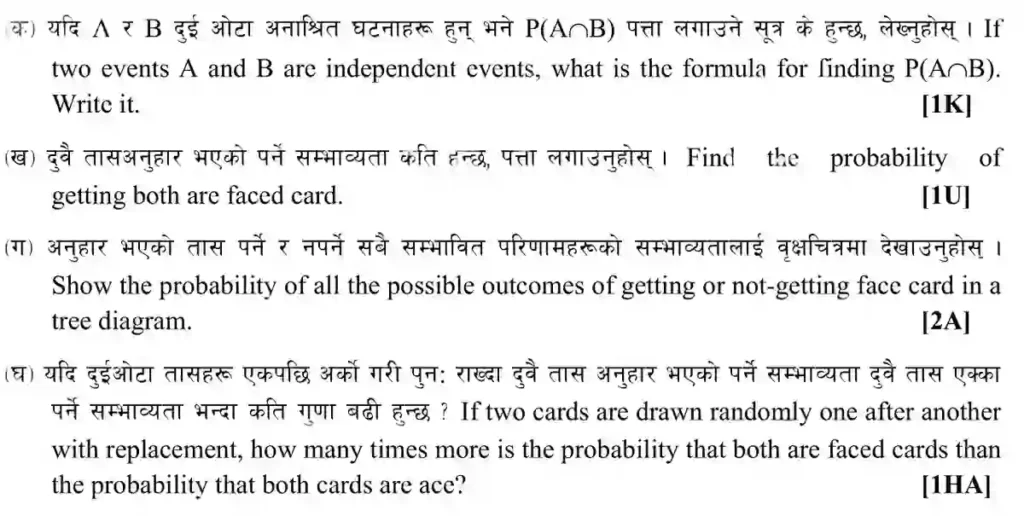 SEE Maths Model Questions 2080 2081