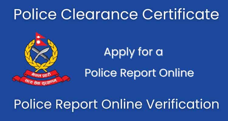 Police Report Online And Police Clearance Certificate