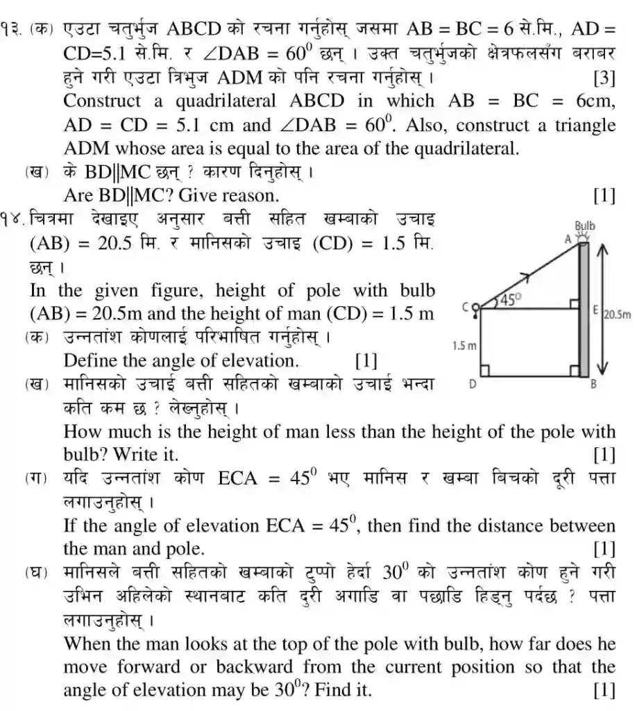 Compulsary Mathematics Model set 6